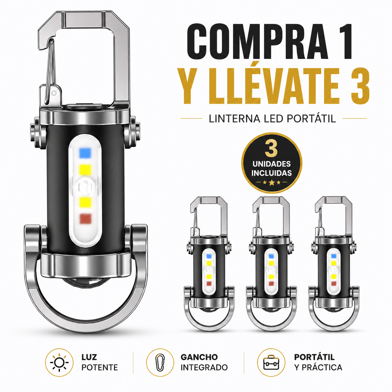 FlashLight Hook - Máximo Brillo e Portabilidad Rápida | Compra 1 y llévate 3